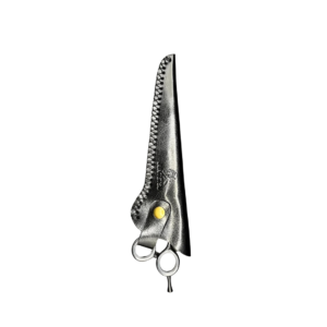 Juntetsu Single Scissor Protector - Classic Black Leather