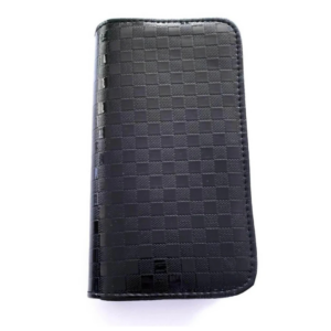 4pcs - Black Checkered Leather Scissors Pouch